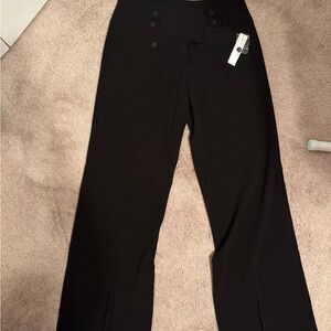 Larry Levine Black Wide-Leg Trousers